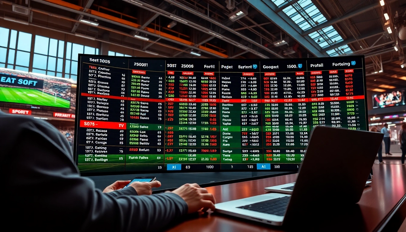 Capture the excitement of betting on etudedelamaisoncarree.fr with digital displays and sports visuals.