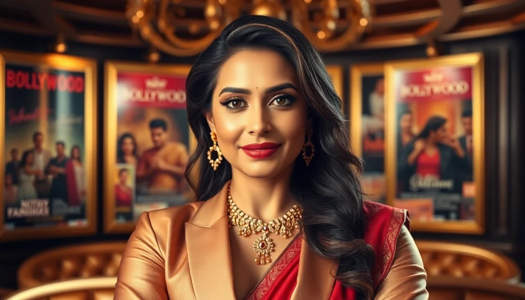 Showcase the elegance of Bollywood at https://bollywoodcelebnetworth.in with a portrait of a successful celebrity.