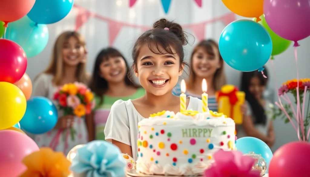 Celebrate heartfelt birthday wishes for sister with a vibrant cake and joyful atmosphere.