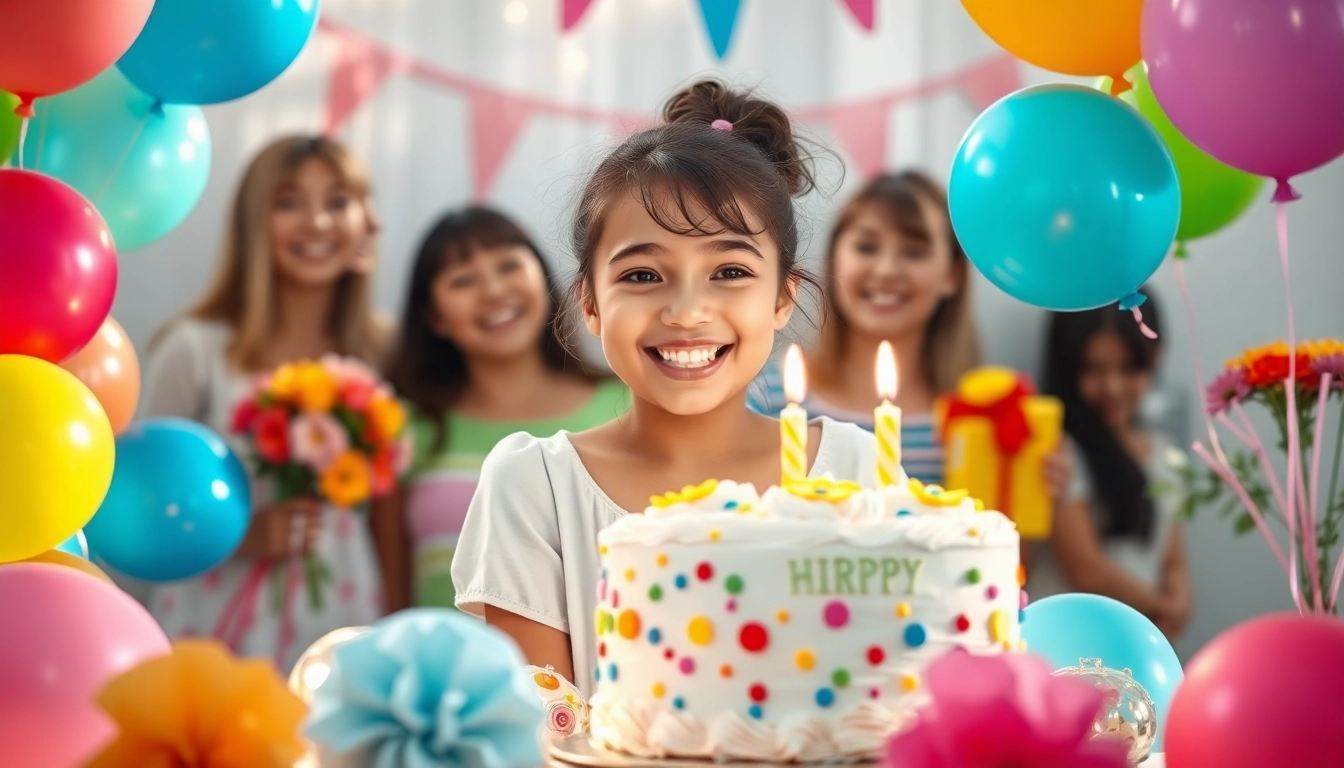 Celebrate heartfelt birthday wishes for sister with a vibrant cake and joyful atmosphere.