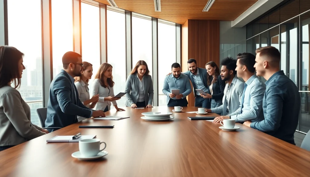 Dynamic business strategizing session showcasing collaboration and innovation.