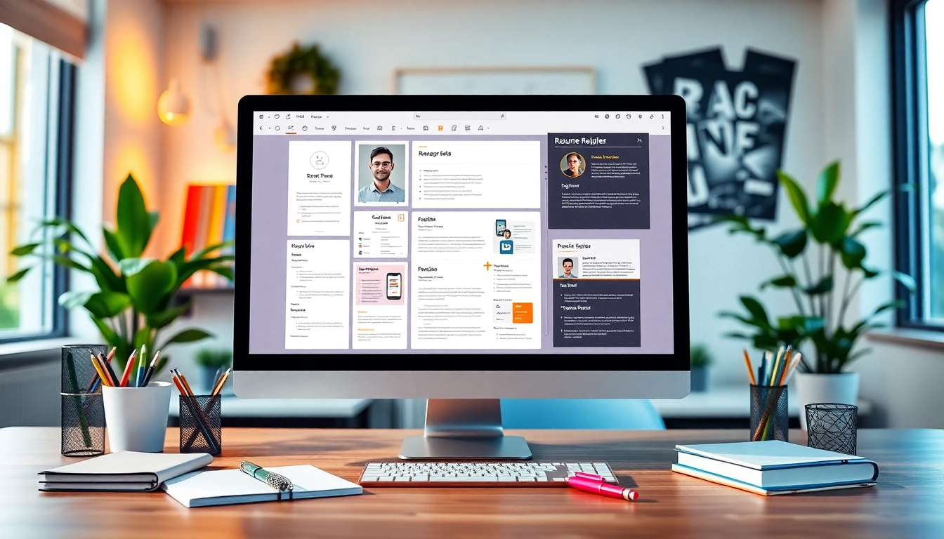 Enhance your Resume Building skills with a professional resume builder displayed on a sleek workspace.
