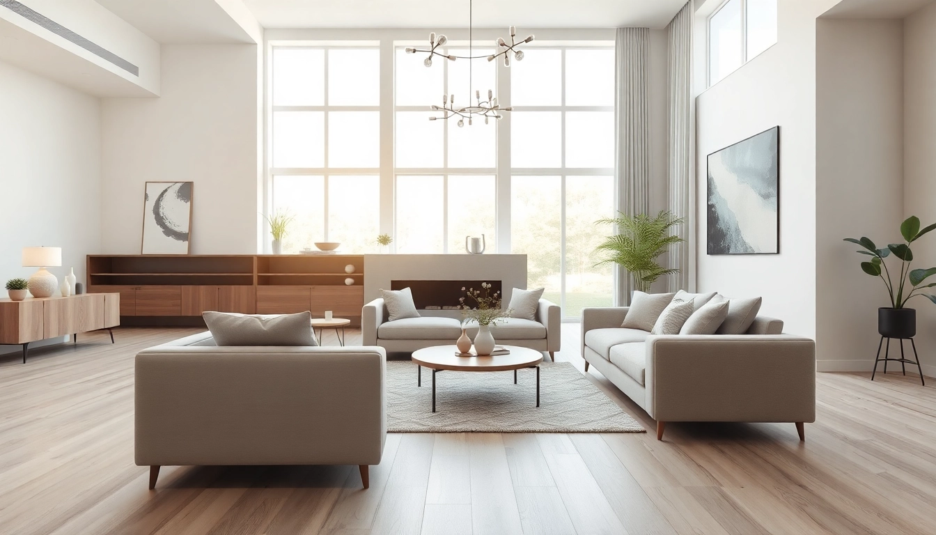 Enhance your home renovation with a modern living room transformation featuring elegant furniture.