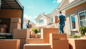 Removalists Kiama efficiently packing and loading furniture into a truck at a sunny home.