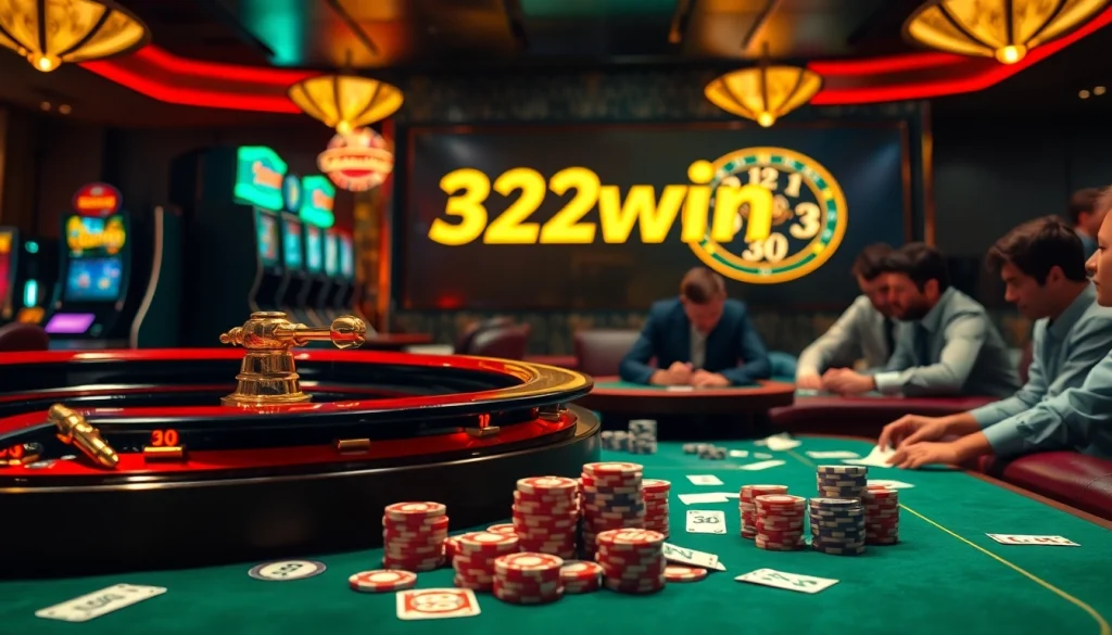 Experience the thrill of gambling at 32win with poker games and vibrant casino tables.