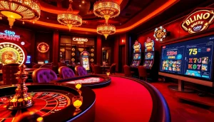 Experience the thrill of betting at nhà cái shbet with vibrant casino visuals, poker tables, and roulette.