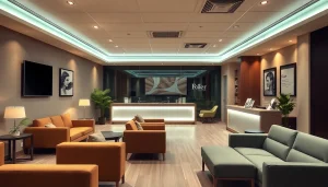 アイランドタワークリニック 口コミ - モダンな内装と落ち着いた雰囲気の、訪問者を迎える毛髪移植クリニック。