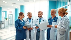 Healthcare professionals collaborating at https://tweestedenziekenhuis.nl, showcasing modern support and compassion.