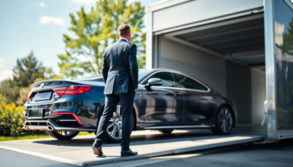 Load a luxury vehicle with care at https://luxuryautocarriers.com using our premium transport services.