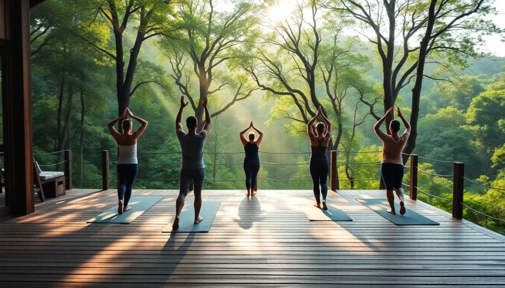 orbitnix.com에서 요가와 자연이 조화를 이루는 평화로운 휴양지의 모습입니다.