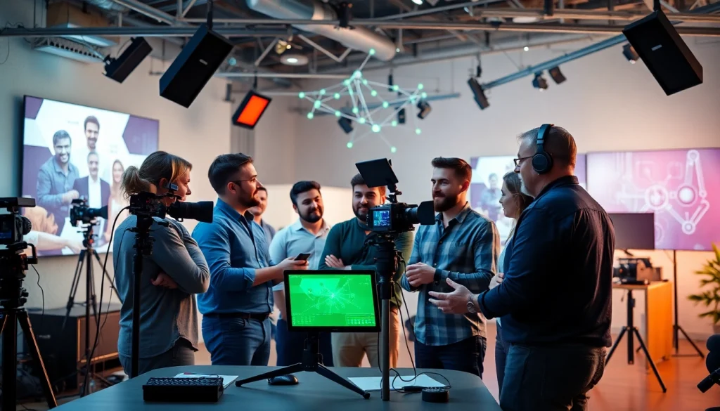 Showcase of a Creative Video Production Agency team brainstorming innovative video projects.