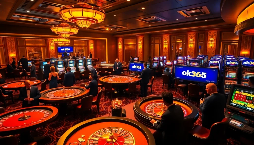 Experience the thrill of playing at ok365 with vibrant tables and engaging games.