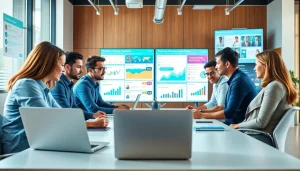 Team brainstorming social media marketing strategies representing social media marketing companies edmonton.