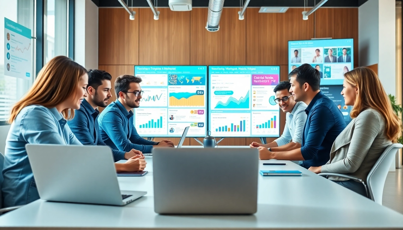 Team brainstorming social media marketing strategies representing social media marketing companies edmonton.