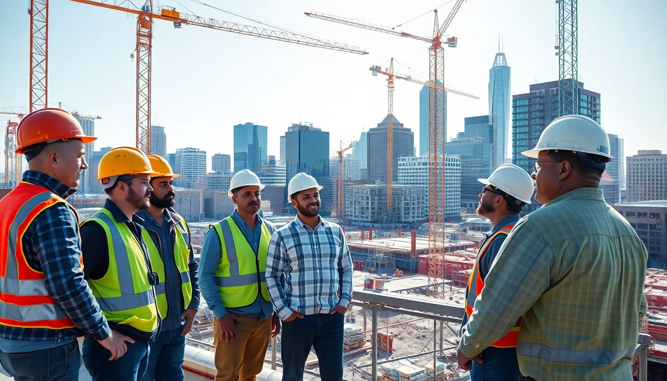 Construction association Denver members collaborating on projects in a vibrant urban setting.
