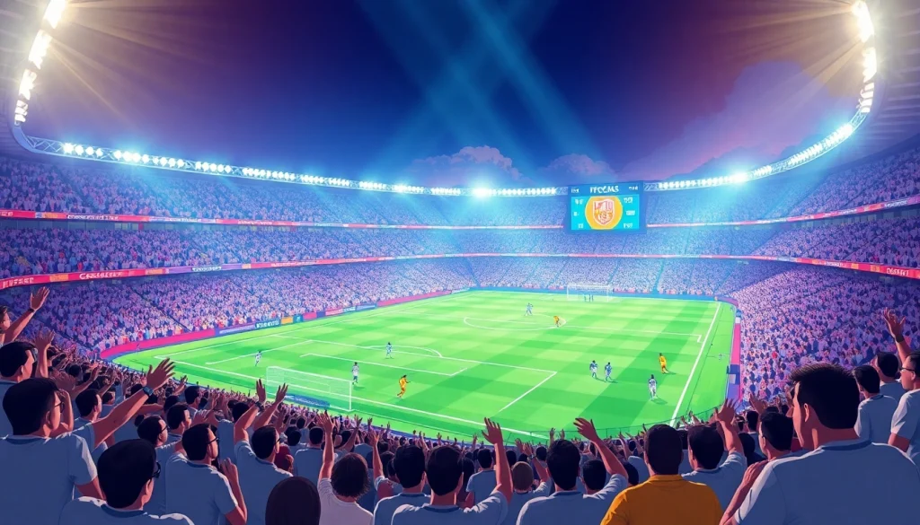 ฟุตบอลคืนนี้ และบรรยากาศการเชียร์ของแฟนฟุตบอลในสนาม.