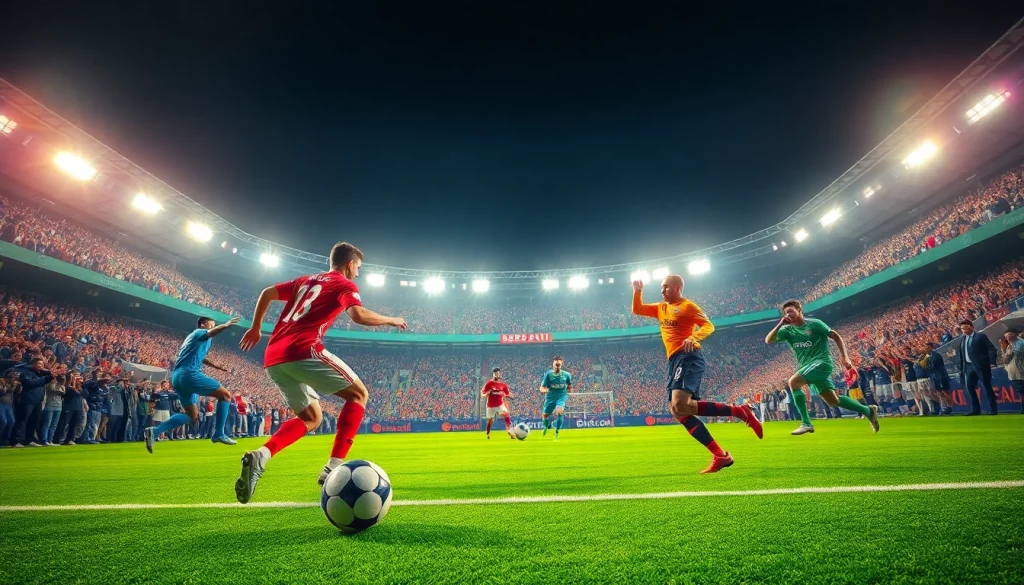 ดูผลบอลสด จากการแข่งขันฟุตบอลทั่วโลกในสนามสเตเดี้ยมที่เต็มไปด้วยแฟนบอล