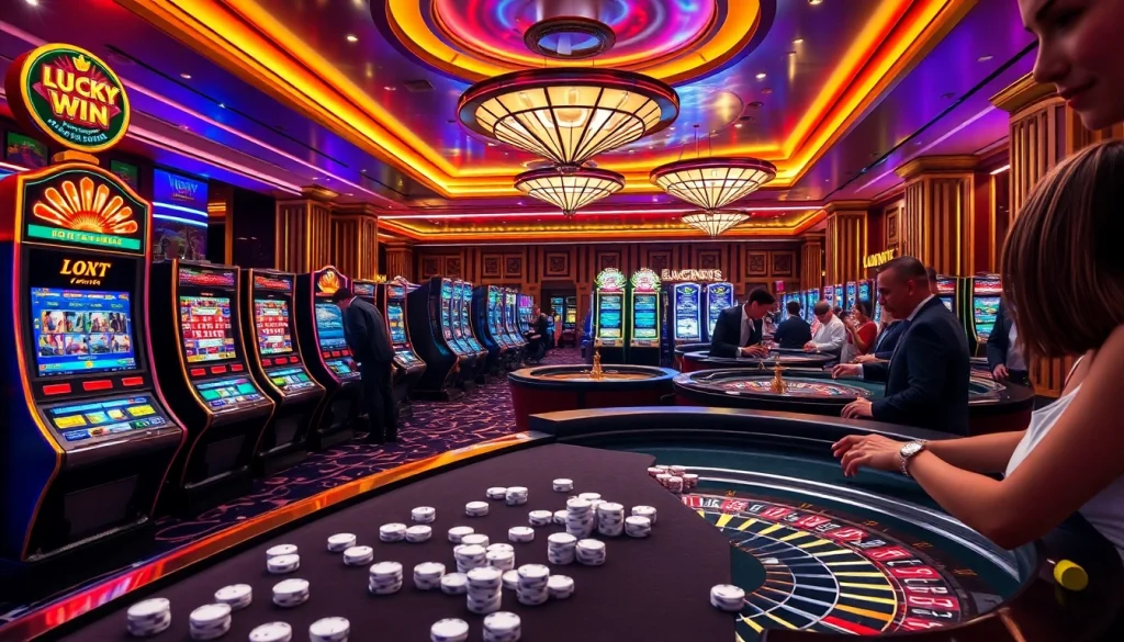Experience the vibrant excitement of LUCKYWIN with casino games, thrilling slot machines, and lucky dice rolls.