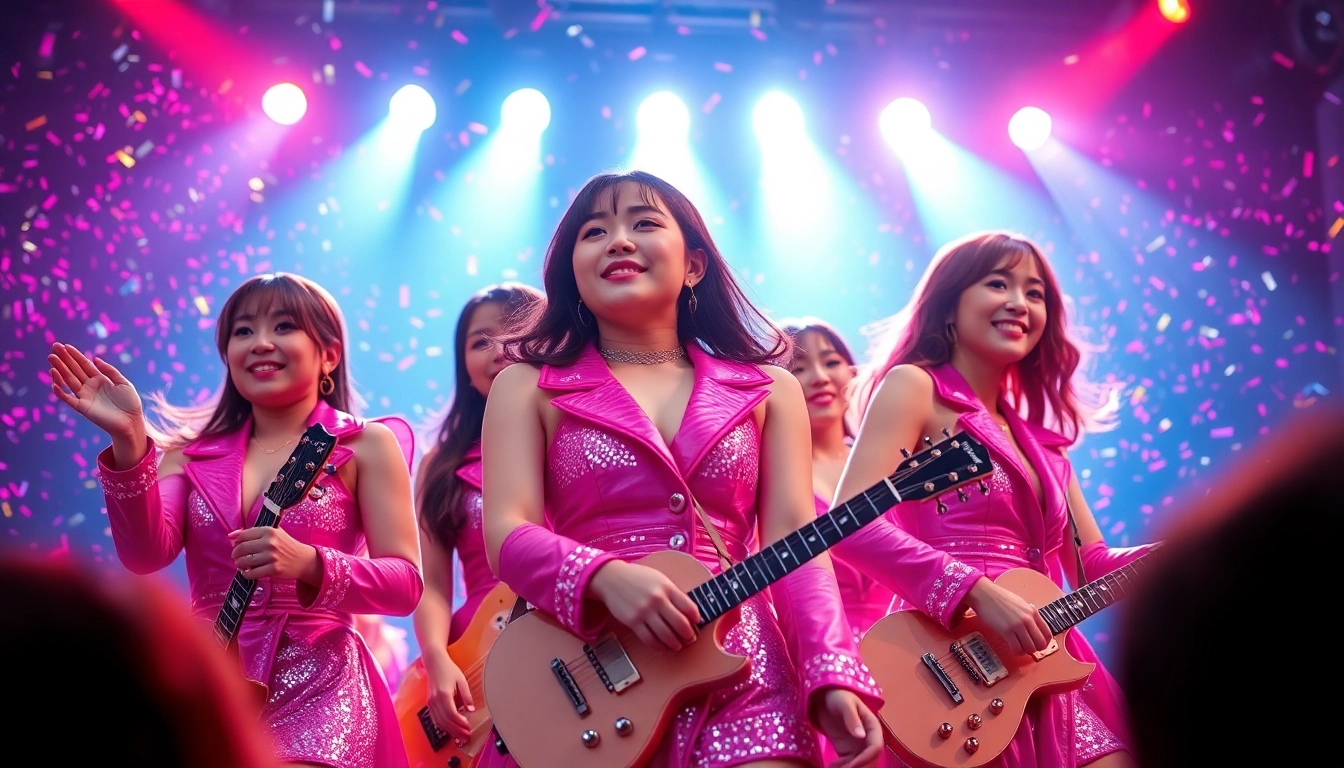 Blackpink news highlights a vibrant live concert performance with dynamic staging and lively expressions.