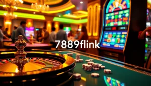 Experience the excitement of the casino with this vibrant scene, highlighting the 789f link.