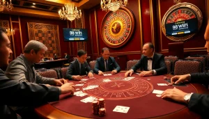 Experience the elite gaming atmosphere at 98win đăng nhập with an exciting blackjack table scene.