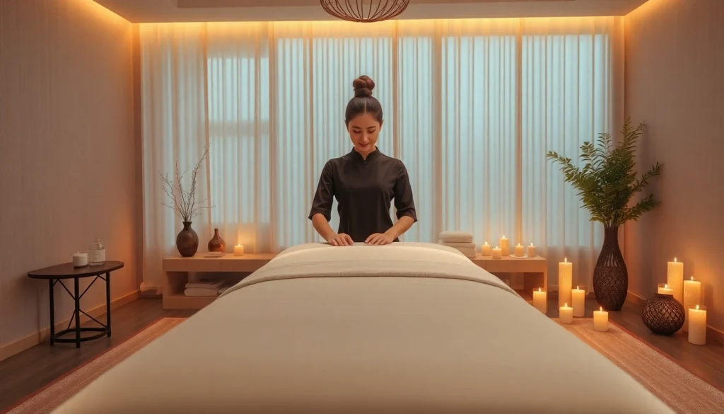 Experience the ultimate 출장안마 with a serene massage setting featuring a skilled masseuse and calming atmosphere.