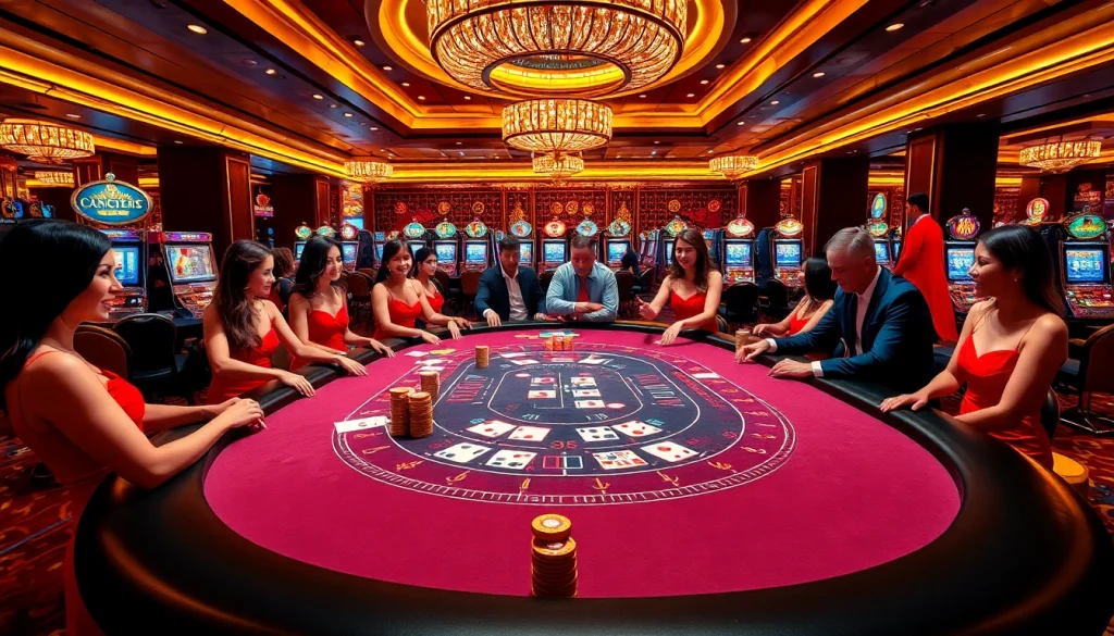 Baccarat gameplay at https://xx88.us/ with players betting on their favorite hands in a luxurious casino setting.