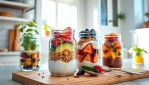 Enjoy a colorful breakfast with https://masonjarbreakfast.com's delightful mason jar creations.