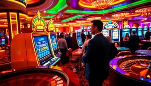 Rasakan sensasi slot deposit 1000 saat memainkan mesin slot yang berwarna-warni di kasino mewah.