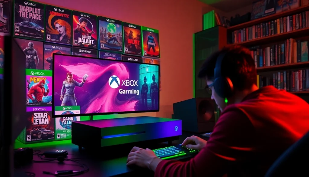 Xbox Game Pass new games November 2026 showcased in a vibrant gaming setup with LED lighting.