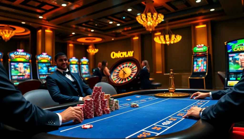Engage in thrilling gameplay with onicplay at a luxurious casino table.
