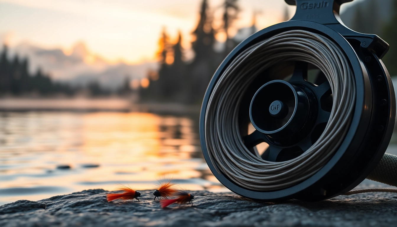 Crafting the perfect fly fishing line setup on a serene lake at dawn.