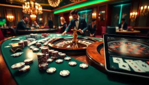 Experience the thrill of Game Haywin with casino tables, poker chips, and dynamic gambling visuals.