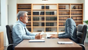 Menggambarkan pengacara dengan brio4d dalam diskusi hukum yang profesional.