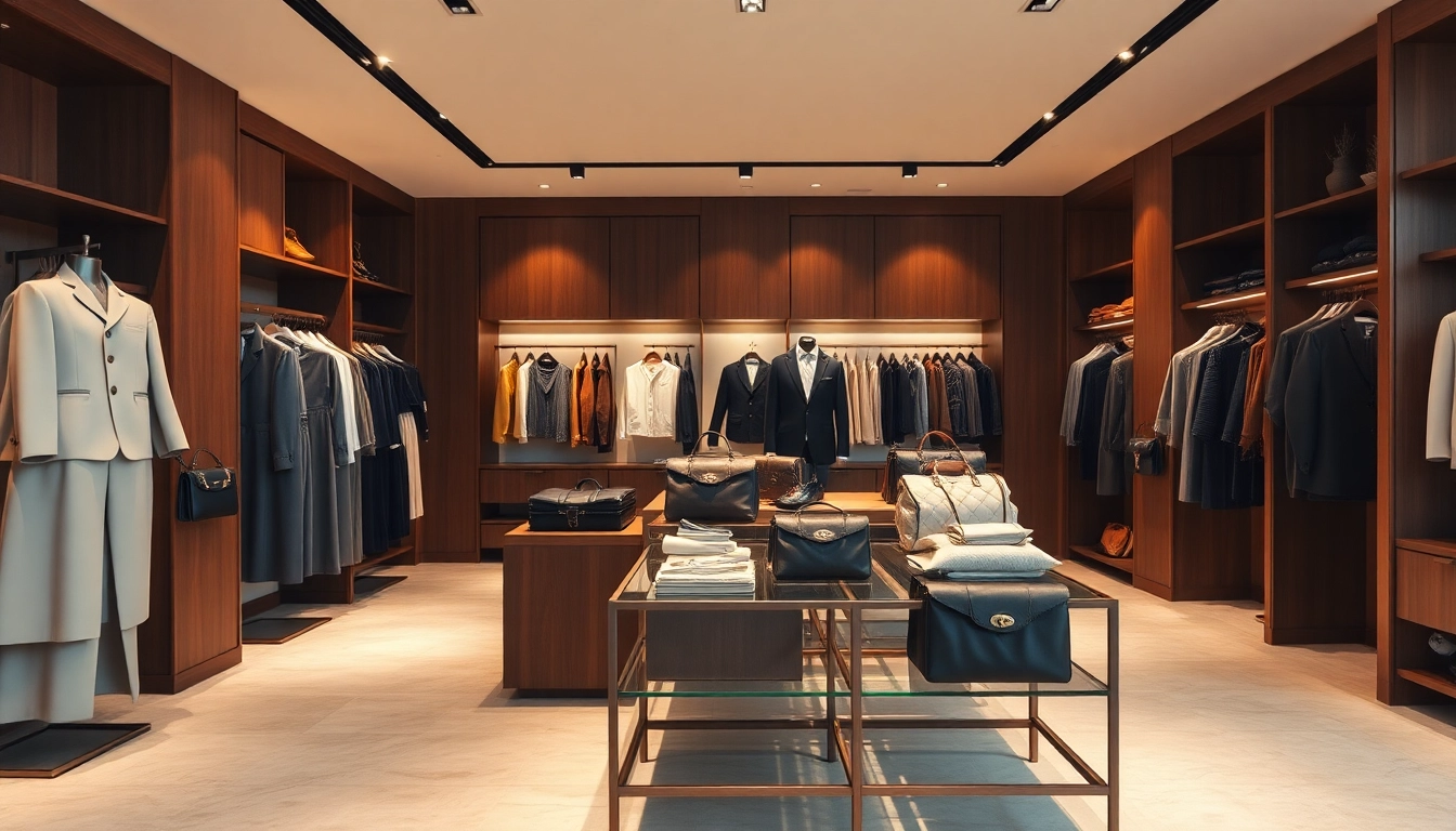 레플리카 패션 제품이 세련된 부티크 진열장에서 돋보이고 있습니다.