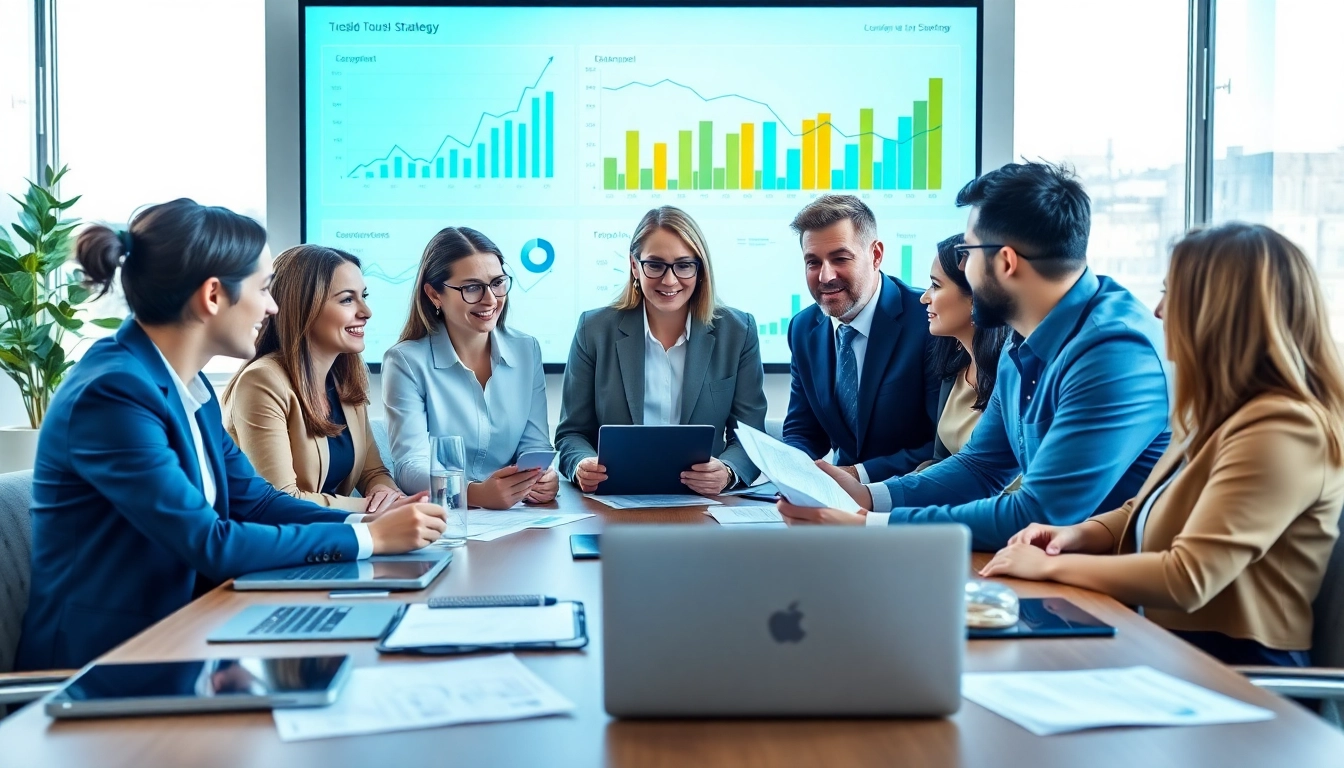 Boosting business growth insights through collaborative strategies in a modern office.