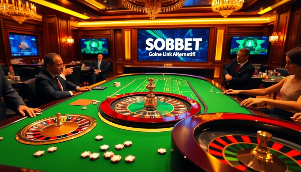 Experience thrilling gambling with sbobet link alternatif at a luxurious casino table.