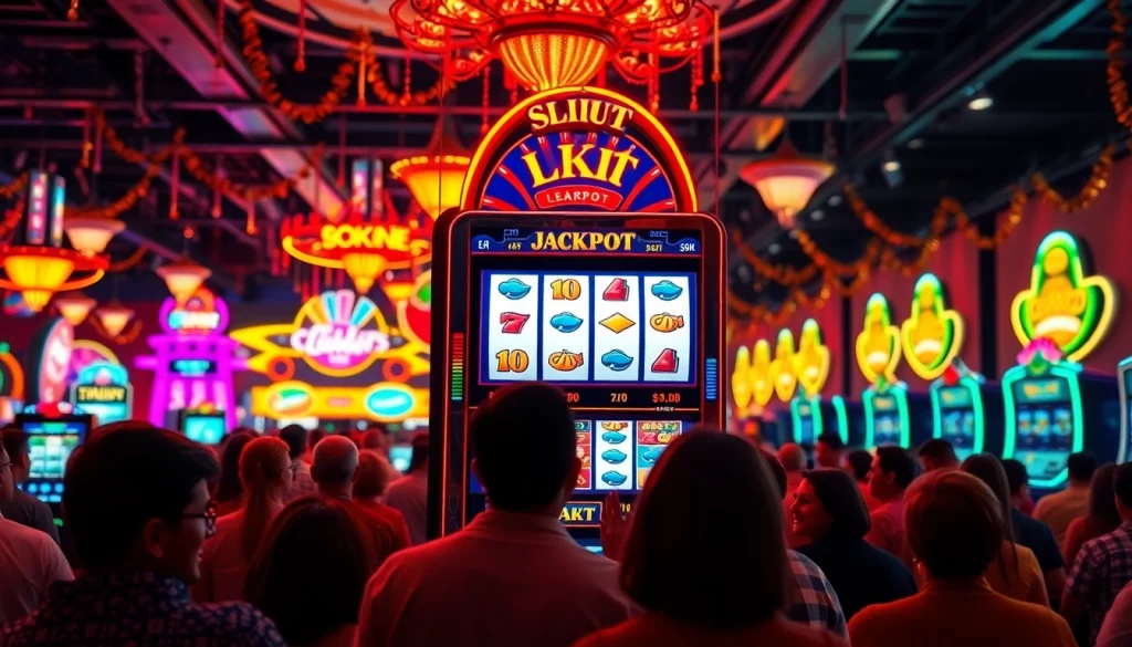 Menangkan jackpot besar di slot depo 1k dengan suasana kasino yang ceria dan menarik.