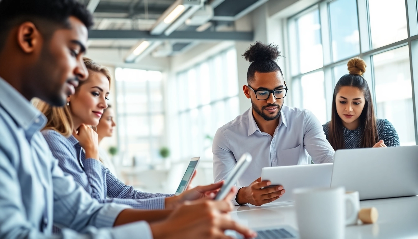 AI Employee working collaboratively in a modern office environment with diverse colleagues.