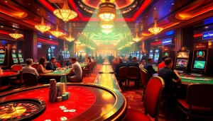 Experience the excitement of Mahjong Ways 2 as players spin vibrant reels at a lively casino.