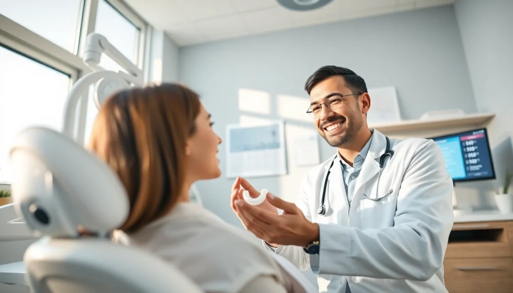 Affordable mouthpiece orthodontics consultation in a modern dental clinic.