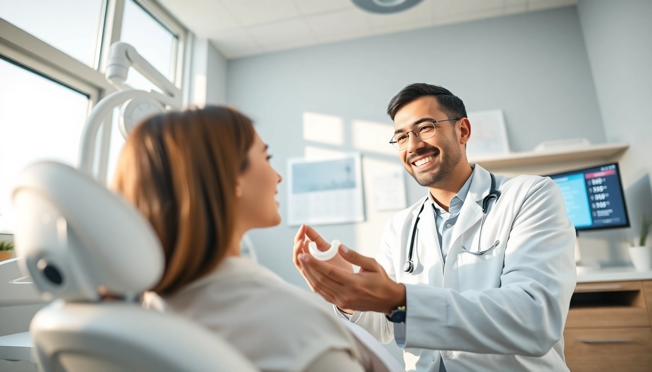 Affordable mouthpiece orthodontics consultation in a modern dental clinic.