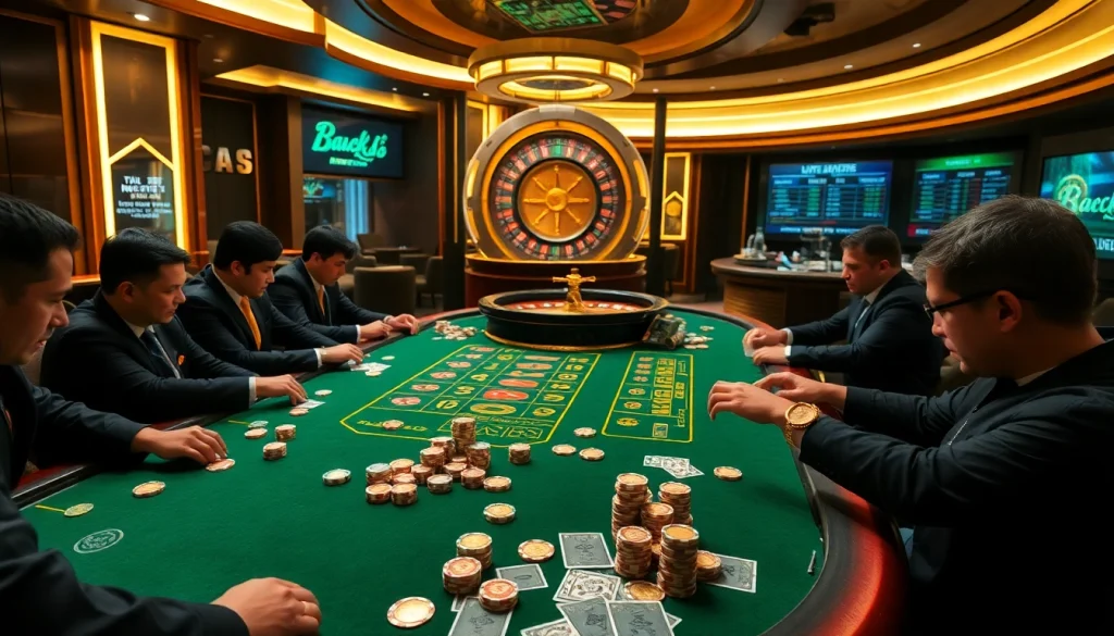 Players engaged in intense MK8-themed casino gambling, showcasing vibrant colors and rich props.