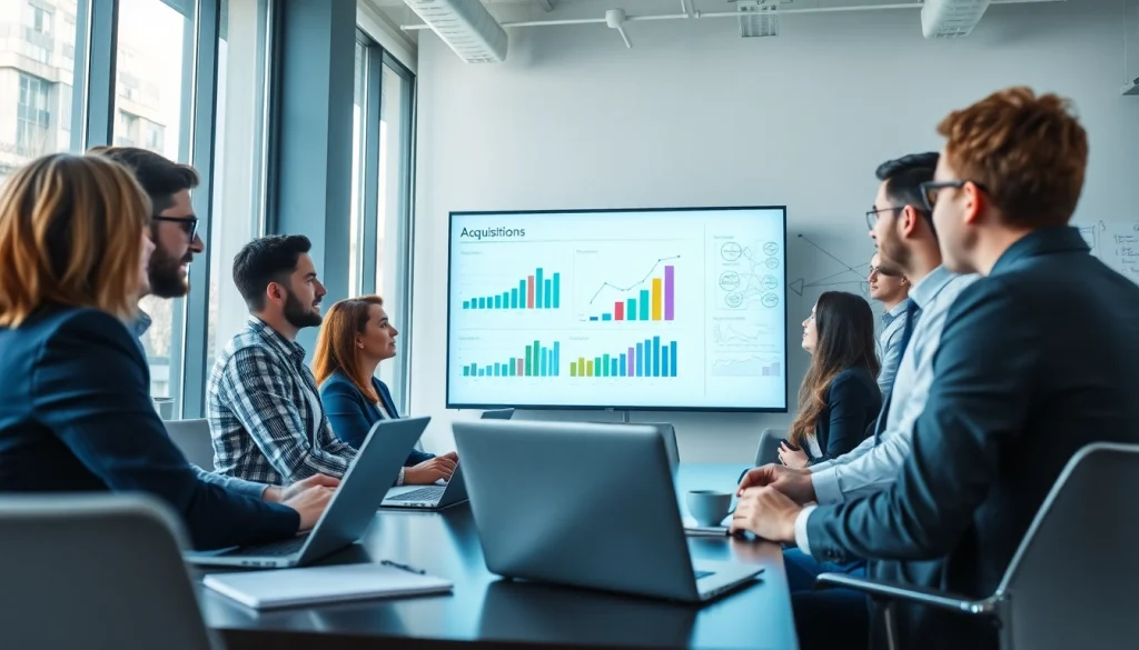 Engaging professionals in a meeting on Acquisition Planning, highlighting strategy discussions.