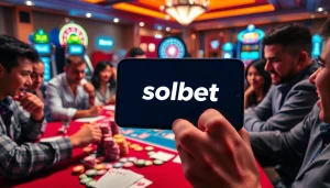 SBOBet players enjoying an immersive gambling experience with vibrant casino elements.