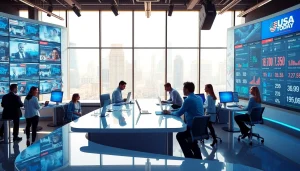 Journalists at the USA Today newsroom highlight the engagement in news reporting.