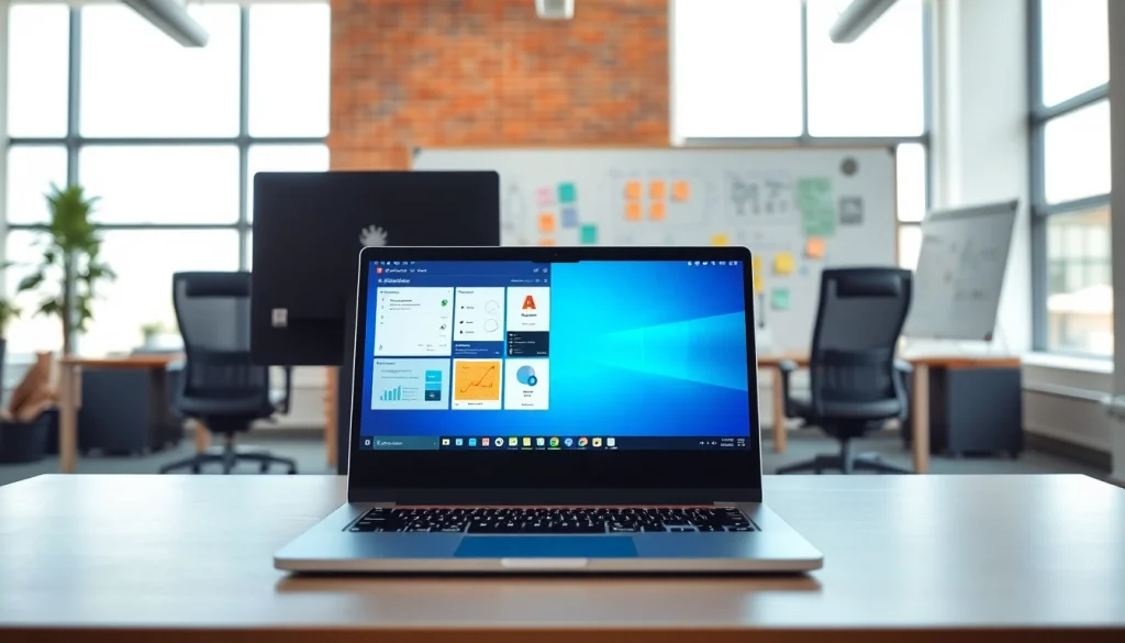 Engaging virtual desktop setup highlighting efficient workspace organization and collaboration.