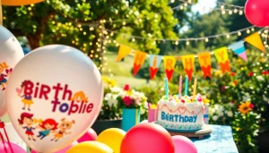 Celebrate a customizable birthday party filled with bright decorations and personalized touches.