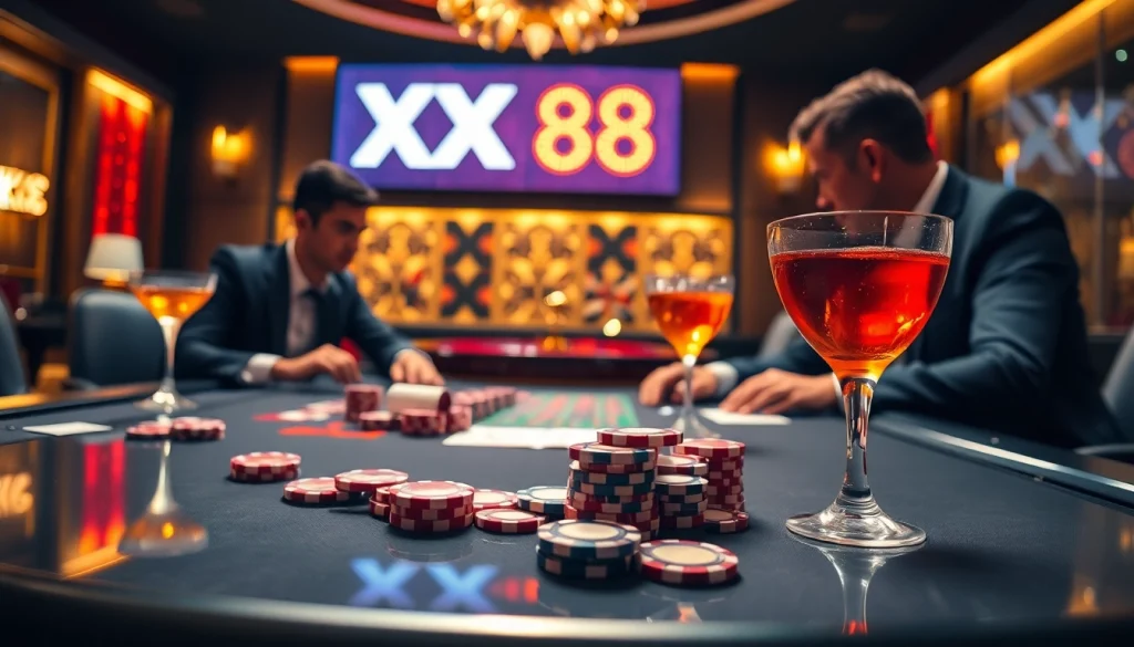 Experience the thrill at XX 88 with intense card games and vibrant casino atmosphere.