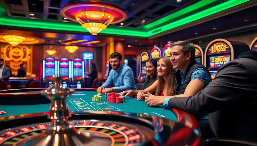 Người chơi casino LUCK8 đang tham gia một trò chơi thú vị với những đồng chip poker rực rỡ và vòng roulette.